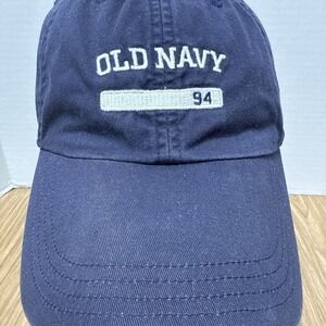 Vintage Y2K Old Navy Hat Strapback Dad Cap Size L/XL Preppy Embroidered Spellout